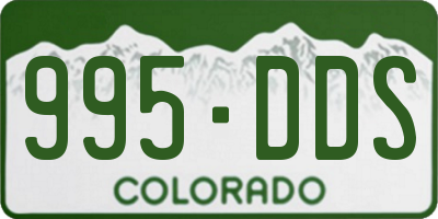 CO license plate 995DDS