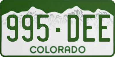 CO license plate 995DEE