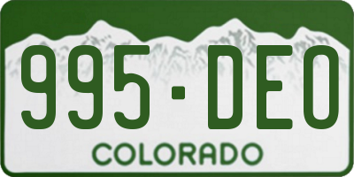 CO license plate 995DEO