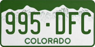 CO license plate 995DFC