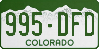 CO license plate 995DFD