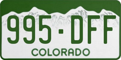CO license plate 995DFF