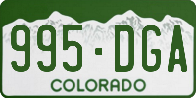 CO license plate 995DGA