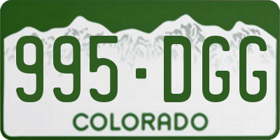 CO license plate 995DGG