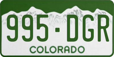 CO license plate 995DGR
