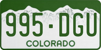 CO license plate 995DGU
