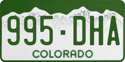 CO license plate 995DHA