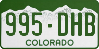 CO license plate 995DHB
