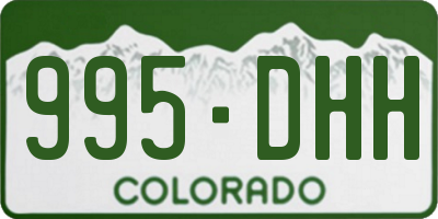 CO license plate 995DHH