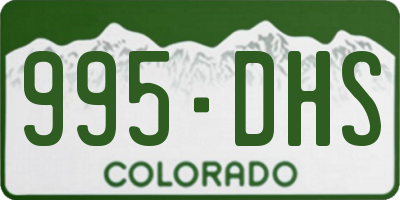 CO license plate 995DHS