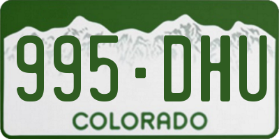 CO license plate 995DHU