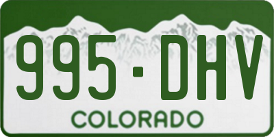 CO license plate 995DHV