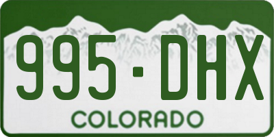 CO license plate 995DHX