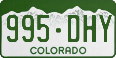 CO license plate 995DHY