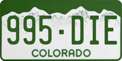 CO license plate 995DIE