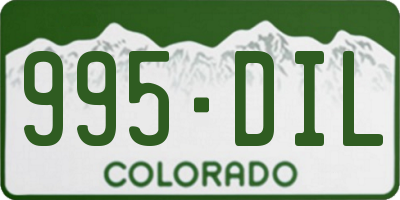 CO license plate 995DIL