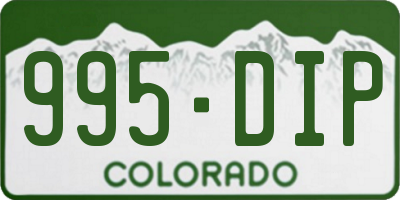 CO license plate 995DIP