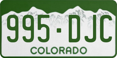 CO license plate 995DJC