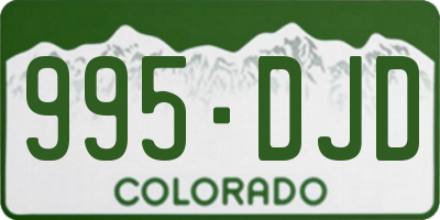 CO license plate 995DJD