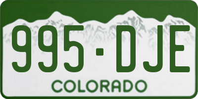 CO license plate 995DJE