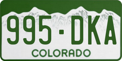 CO license plate 995DKA