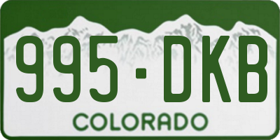 CO license plate 995DKB