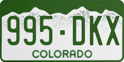 CO license plate 995DKX