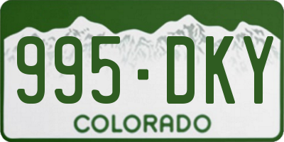 CO license plate 995DKY