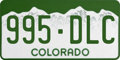 CO license plate 995DLC
