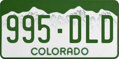 CO license plate 995DLD