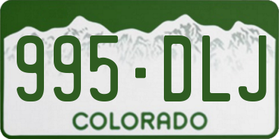 CO license plate 995DLJ