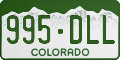 CO license plate 995DLL