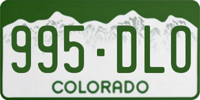 CO license plate 995DLO