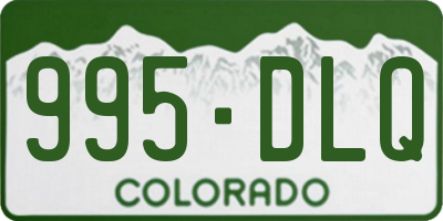 CO license plate 995DLQ