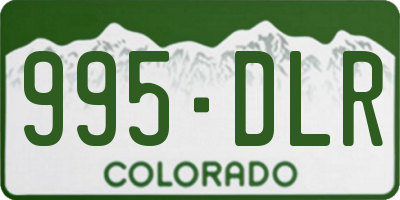 CO license plate 995DLR