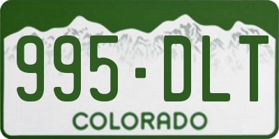 CO license plate 995DLT