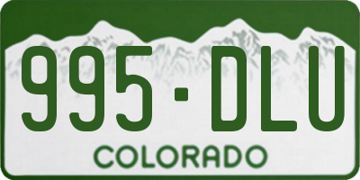 CO license plate 995DLU
