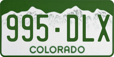 CO license plate 995DLX