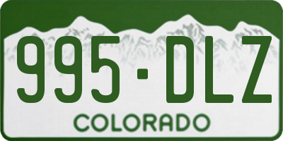 CO license plate 995DLZ