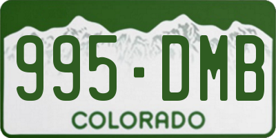 CO license plate 995DMB