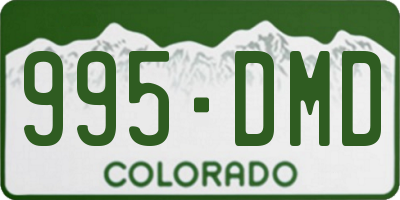 CO license plate 995DMD