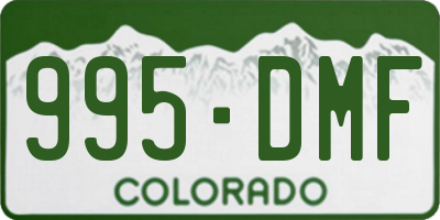 CO license plate 995DMF