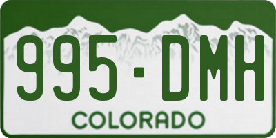 CO license plate 995DMH