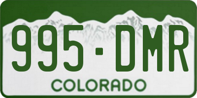 CO license plate 995DMR