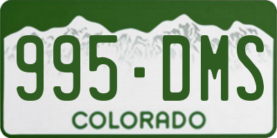 CO license plate 995DMS