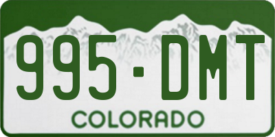 CO license plate 995DMT