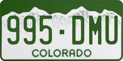 CO license plate 995DMU