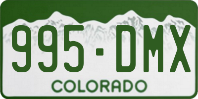 CO license plate 995DMX