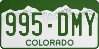 CO license plate 995DMY