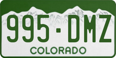 CO license plate 995DMZ